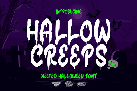 Hallow Creeps - Melted Halloween Font Font Mozzatype 