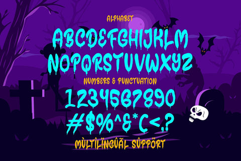 Hallow Creeps - Melted Halloween Font Font Mozzatype 