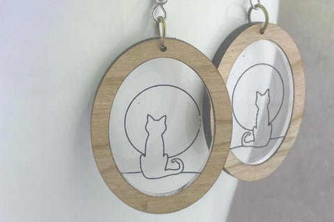 Halloween 2-Design Earrings Laser SVG File SVG Crafting With Brenna 