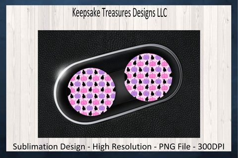 Halloween 20oz Straight Tumbler Wrap, Car Coaster Set, Sublimation PNG, Digital Download Sublimation Keepsake Treasures Designs LLC. 