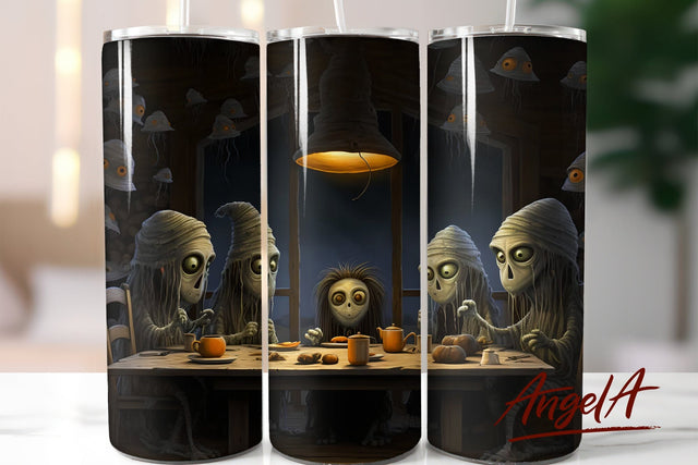 Halloween 3d monsters png / Halloween 20 oz tumbler wrap Sublimation Angelina Semenova 