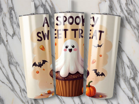 Halloween A Spooky Sweet Treat Tumbler Wrap PNG Sublimation Luvleigh Digitals 