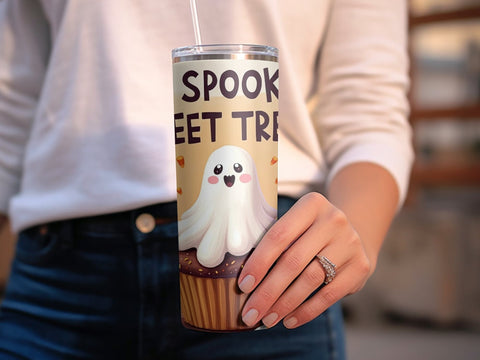 Halloween A Spooky Sweet Treat Tumbler Wrap PNG Sublimation Luvleigh Digitals 