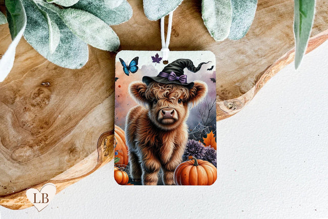 Halloween Air Freshener, Cow Car Freshie Sublimation Sublimation BijouBay 