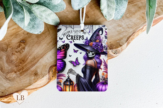 Halloween Air Freshener, Skeleton Car Freshie Sublimation Sublimation BijouBay 
