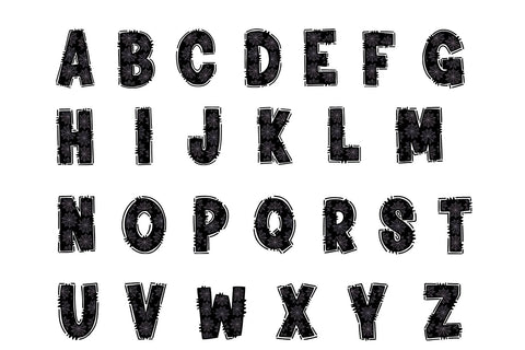 Halloween Alphabet PNG, Black Spiderweb Doodle Letters Sublimation BijouBay 