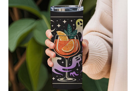 Halloween Aperol Spritz 20oz Tumbler Sublimation DesignSVG 