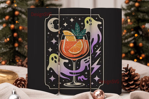 Halloween Aperol Spritz 20oz Tumbler Sublimation DesignSVG 