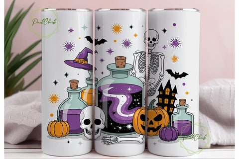 Halloween Apothecary 20oz Tumbler Wrap Sublimation PixelChick 