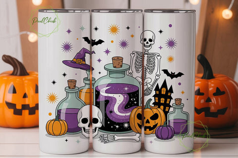Halloween Apothecary 20oz Tumbler Wrap Sublimation PixelChick 