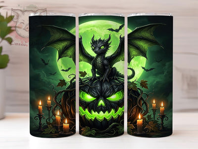 Halloween Baby Dragon Pumpkin 20oz Tumbler, Halloween Baby Dragon, Baby Dragon Pumpkin, Dragon Pumpkin, Dragon Tumbler, 20oz Tumbler, Halloween Tumbler, Tumbler Wrap Sublimation Lara' s Designs 
