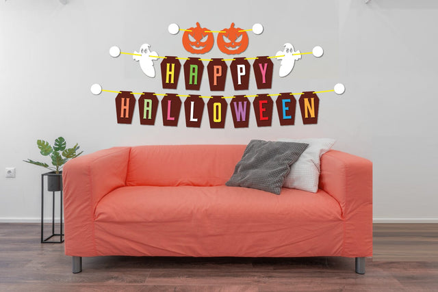 Halloween Banner Laser cut, Home Decor SVG zafrans studio 