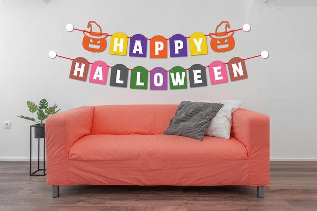 Halloween Banner Laser cut, Home Decor SVG zafrans studio 