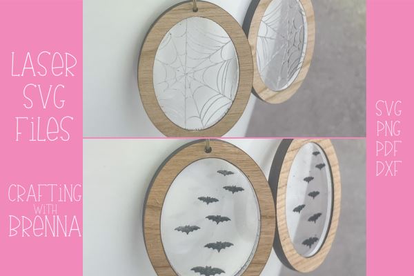 Halloween Bat 2-Design Earring Laser SVG SVG Crafting With Brenna 