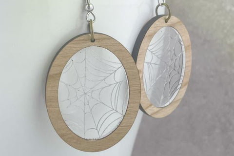 Halloween Bat 2-Design Earring Laser SVG SVG Crafting With Brenna 