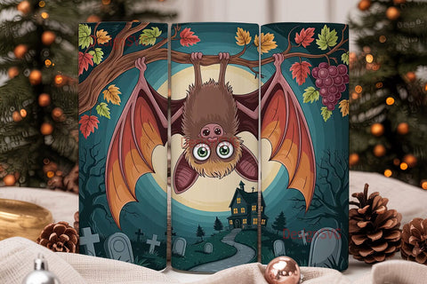 Halloween Bat 20oz Tumbler Design Sublimation DesignSVG 