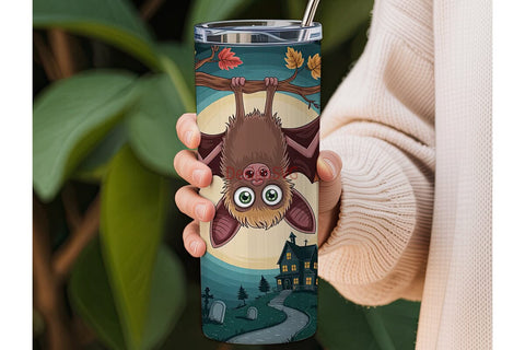 Halloween Bat 20oz Tumbler Design Sublimation DesignSVG 