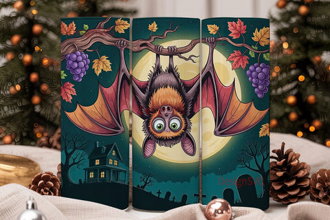 Halloween Bat 20oz Tumbler Design Sublimation DesignSVG 