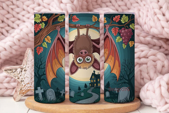 Halloween Bat 20oz Tumbler Design Sublimation DesignSVG 