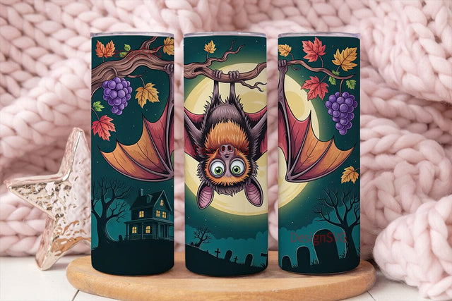 Halloween Bat 20oz Tumbler Design Sublimation DesignSVG 
