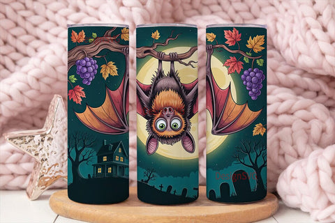 Halloween Bat 20oz Tumbler Design Sublimation DesignSVG 