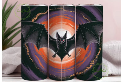 Halloween Bat 20oz Tumbler Wrap Sublimation PixelChick 