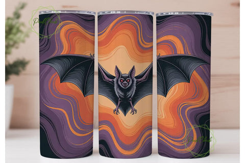 Halloween Bat 20oz Tumbler Wrap Sublimation PixelChick 