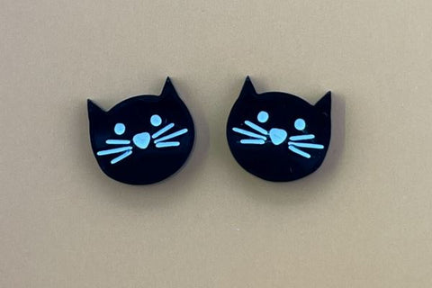 Halloween Bat and Cat Stud Earrings Laser SVG SVG Crafting With Brenna 