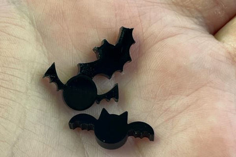 Halloween Bat and Cat Stud Earrings Laser SVG SVG Crafting With Brenna 