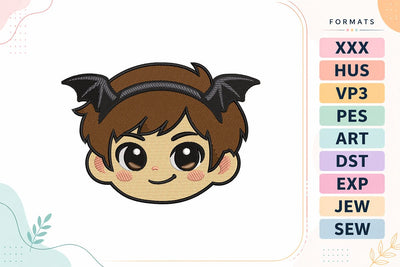 Halloween Bat Boy Embroidery Design Embroidery/Applique DESIGNS sg embroidery 