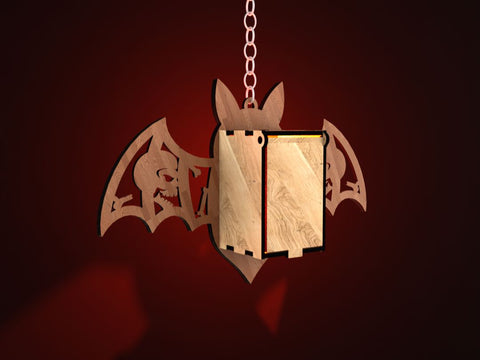 Halloween Bat Lantern SVG - Cat with a Web Night Light SVG LaserCutano 