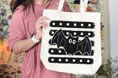 Halloween Bats Stripes PNG, Distressed Fall Shirt Design, Trendy Spooky Season Mom Png SVG DesignDestine 
