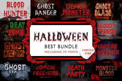 Halloween Best Bundle Font Prasetya Letter 