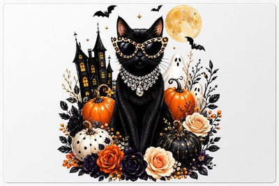 Halloween Black Cat PNG Gothic Cat Digital Download SVG BillahCrafts 