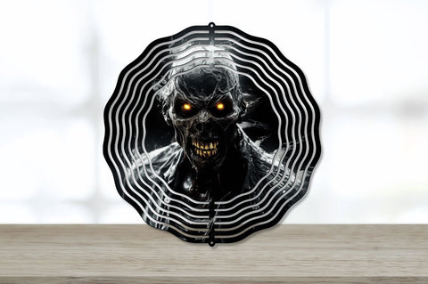 Halloween Black Zombie Wind Spinner Sublimation Regulrcrative 