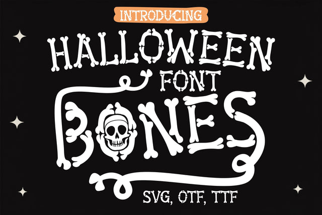 Halloween Bones Font, Skeleton Letters SVG, Bones Font OTF Font TonisArtStudio 