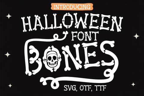 Halloween Bones Font, Skeleton Letters SVG, Bones Font OTF Font TonisArtStudio 