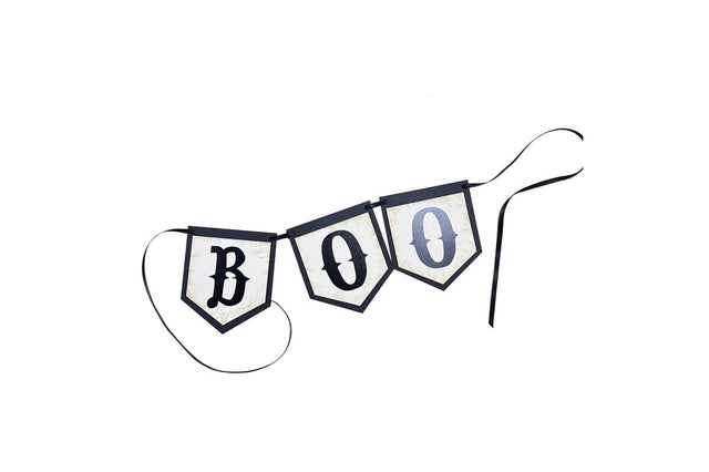 Halloween Boo Banner SVG Sharia Morton Designs 