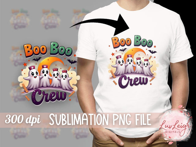 Halloween Boo Boo Crew Ghosts Sublimation PNG Sublimation Luvleigh Digitals 