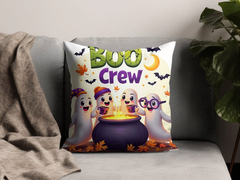 Halloween Boo Crew Sublimation PNG, Cute Ghosts Around Cauldron Sublimation Luvleigh Digitals 