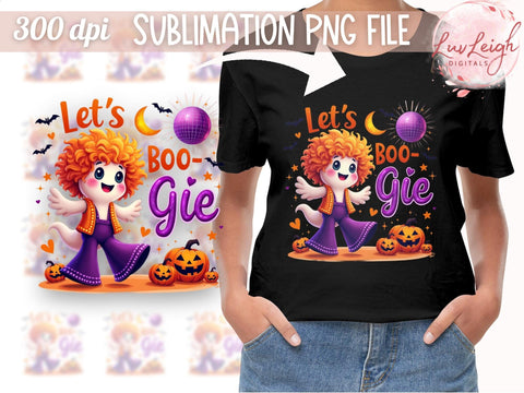 Halloween Boo gie Halloween Design Sublimation PNG Sublimation Luvleigh Digitals 