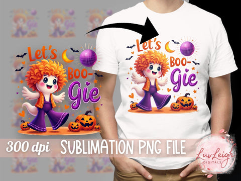 Halloween Boo gie Halloween Design Sublimation PNG Sublimation Luvleigh Digitals 
