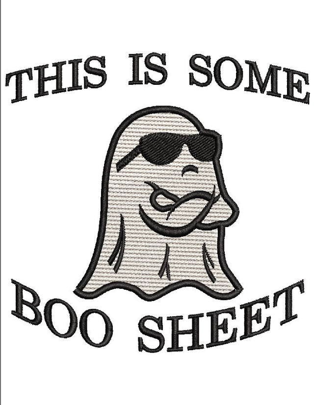 Halloween Boo Sheet Embroidery Design 4 Sizes - File formats in pes,dst,jef,xxx,exp,vip,vp3, boo, holloween, popular, funny, gift, edgy, Embroidery/Applique DESIGNS AestheticdesignsE 