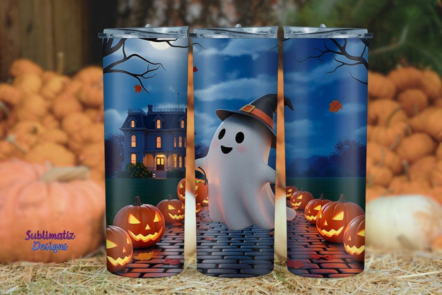 Halloween Boo Tumbler Wrap | Halloween Tumbler Wrap for Sublimation Sublimation Sublimatiz Designs 
