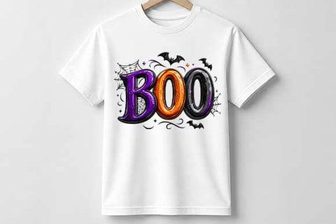 Halloween Boo Typography PNG Digital Download SVG BillahCrafts 