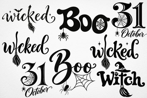 Halloween Boo Wicked Witch SVG Bundle SVG DesignDestine 