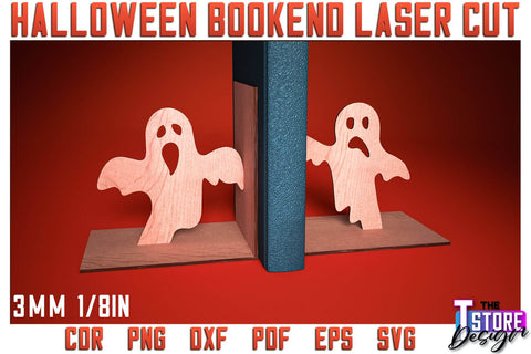 Halloween Bookend Laser Cut Bundle | Halloween Design | Home Décor | Decorative Bookend | CNC Files SVG The T Store Design 