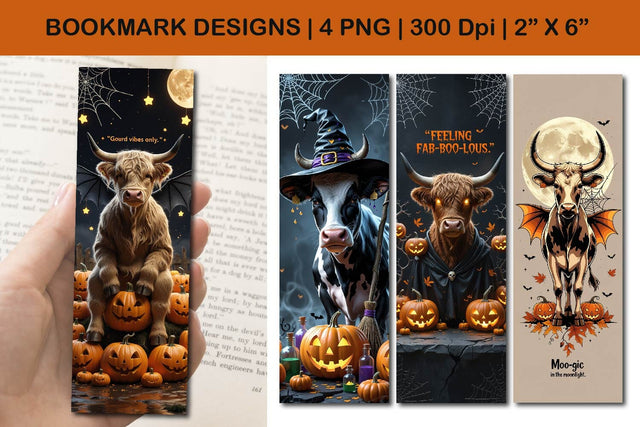 Halloween bookmark design, spooky bookmark design Sublimation Paper Switch 