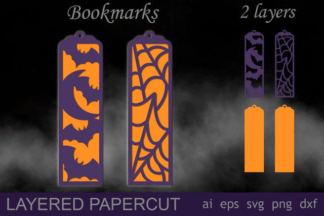 Halloween bookmarks svg, Layered halloween papercut svg SVG AnastasiyaArtDesign 