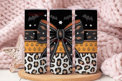 Halloween Bow 20oz Tumbler Wrap Sublimation DesignSVG 